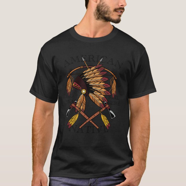 Indian Native American headdress with bow and arro T-Shirt (Front)