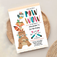 Indian Native American Pow Wow Birthday Invitation