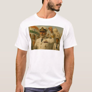 Indian Navy Admiral Leads Patriotic March T-Shirt