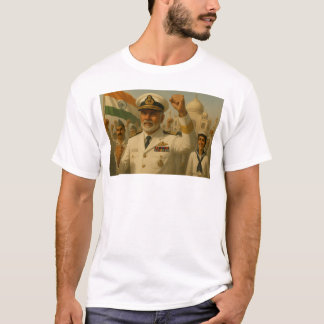Indian Navy Admiral Leads Patriotic March T-Shirt