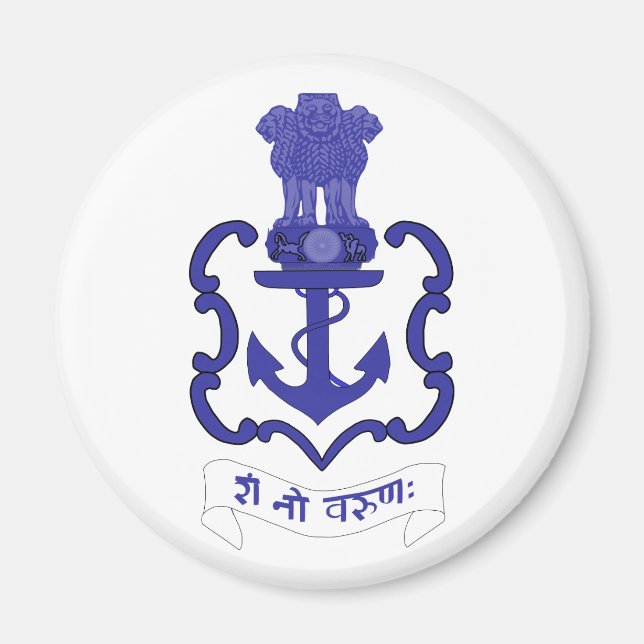 Indian Navy crest, India Magnet (Front)