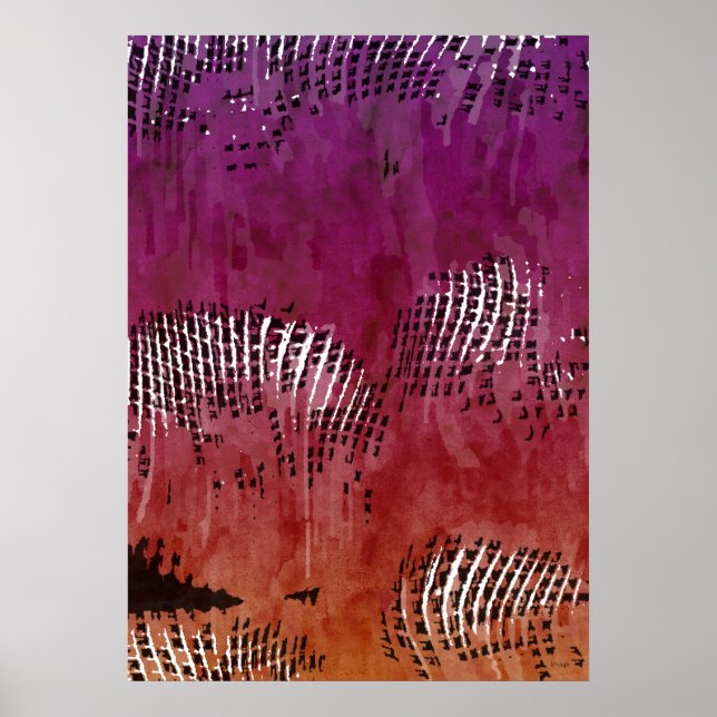 Indian Night Abstract Art Poster (Front)