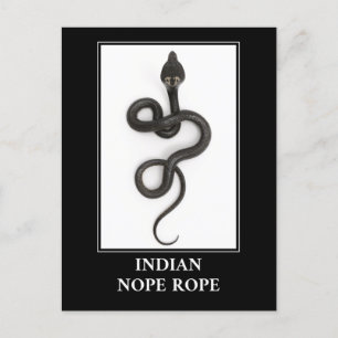 Indian Nope Rope - Cobra Snake Danger Postcard