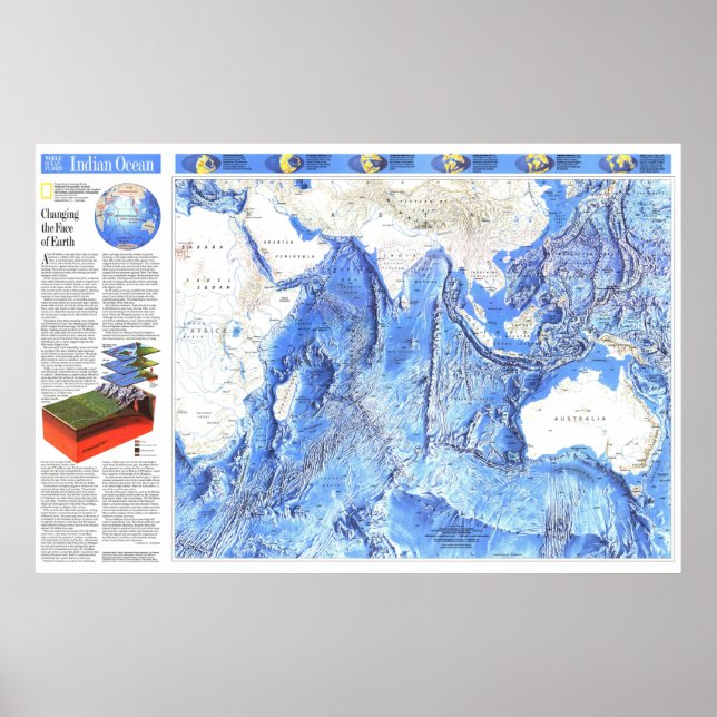 " Indian Ocean: 1992 Detailed MAP ... Poster (Front)