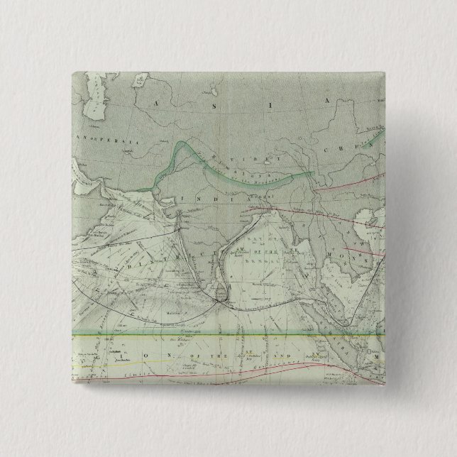 Indian Ocean 2 Inch Square Button (Front)