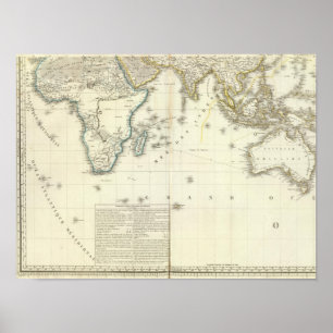 Indian Ocean Atlas Map Poster
