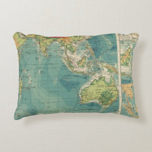 Indian Ocean cables, wireless stations Decorative Pillow