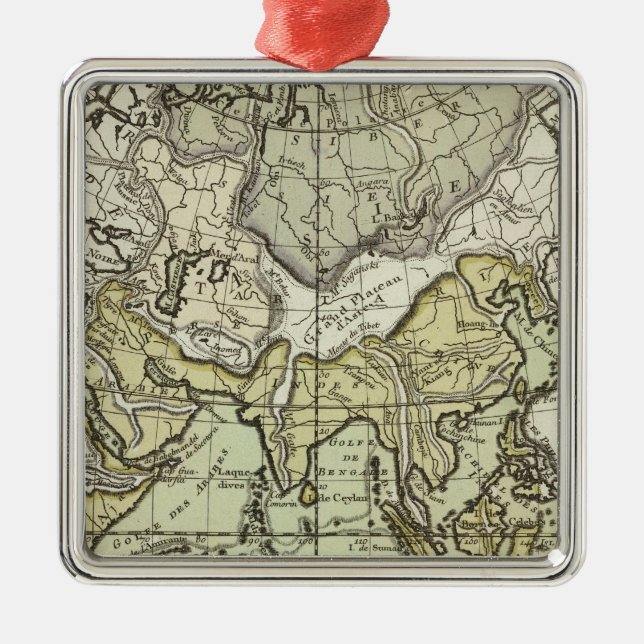 Indian Ocean Metal Ornament (Front)
