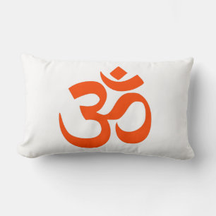 Indian Om Symbol Lumbar Pillow