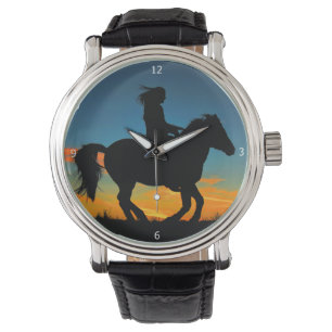 INDIAN ON A HORSE WATCH