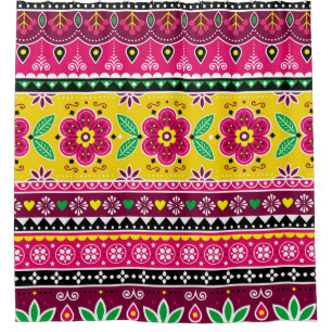 Indian or Pakistani truck art inspired seamless fo