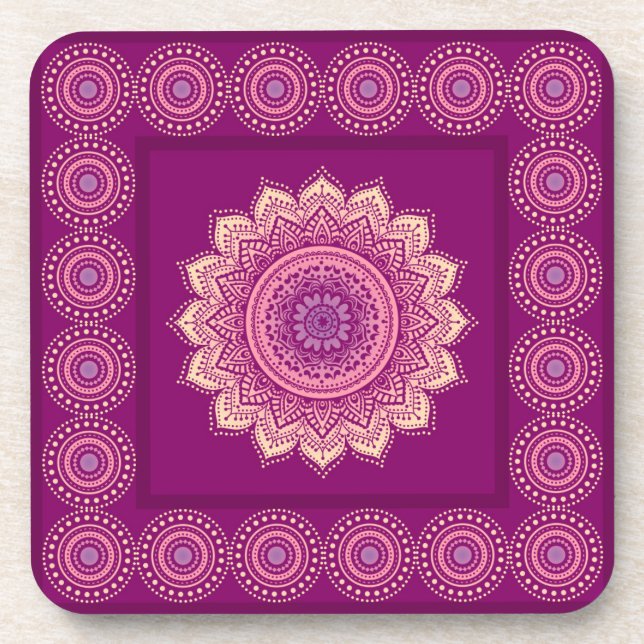 Indian ornament coaster (Front)