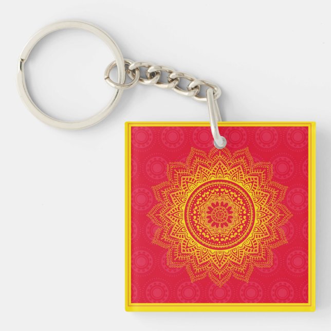 Indian ornament keychain (Front)