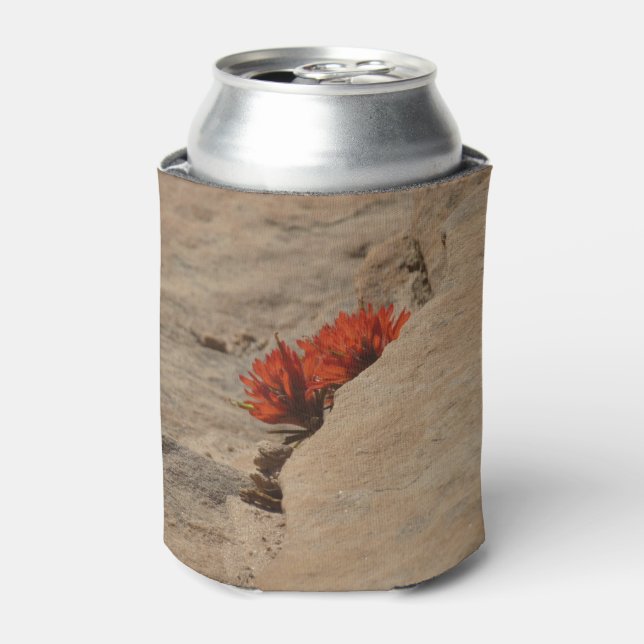 Indian Paintbrush in Rocks at Zion Can Cooler (Can Front)