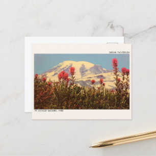 INDIAN PAINTBRUSH, Mt rainer National park gifts Postcard