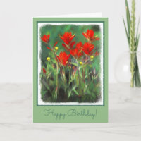 Indian Paintbrush Painting - Original Flower Art