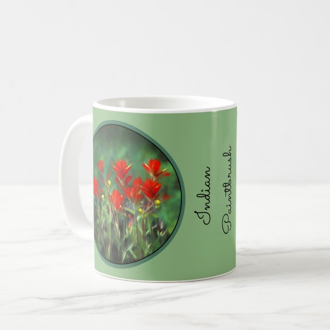 Indian Paintbrush Painting - Original Flower Art Coffee Mug (Front Left)