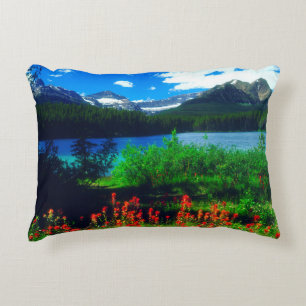 Indian Paintbrush Wildflowers Decorative Pillow