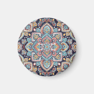 Indian Paisley: Ethnic Mandala Pattern Magnet