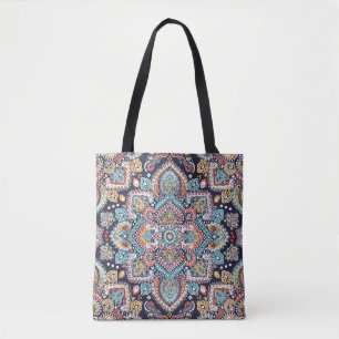 Indian Paisley: Ethnic Mandala Pattern Tote Bag