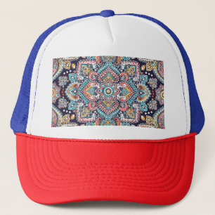 Indian Paisley: Ethnic Mandala Pattern Trucker Hat