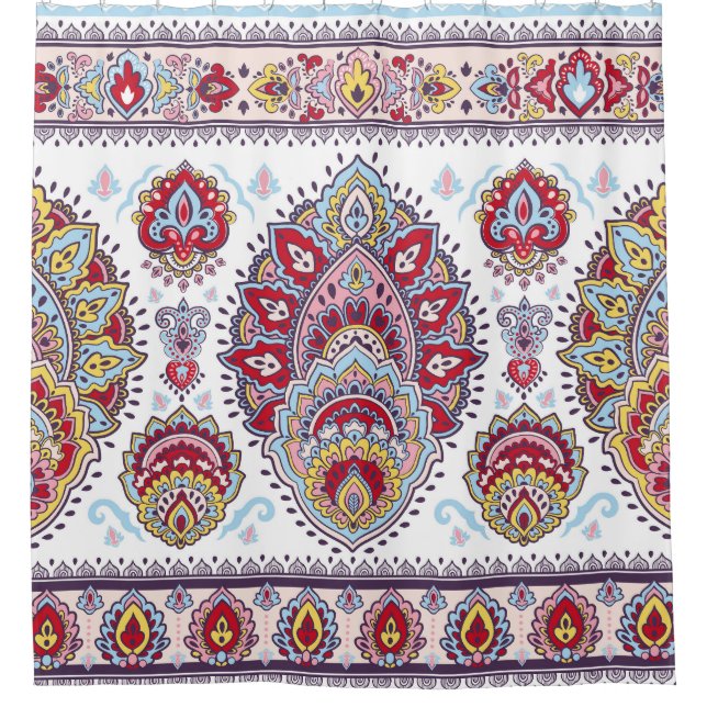 Indian paisley floral, ethnic medallion. (Front)