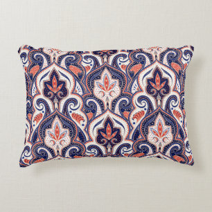 Indian Paisley: Floral Medallion Seamless. Accent Pillow