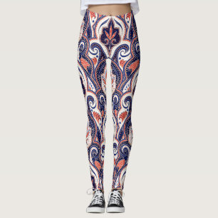 Indian Paisley: Floral Medallion Seamless. Leggings