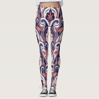 Indian Paisley: Floral Medallion Seamless. Leggings
