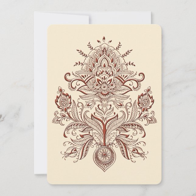 Indian Paisley Invitation (Front)