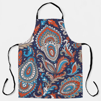 Indian Paisley Medallion Ethnic Pattern. Apron