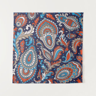 Indian Paisley Medallion Ethnic Pattern. Tapestry