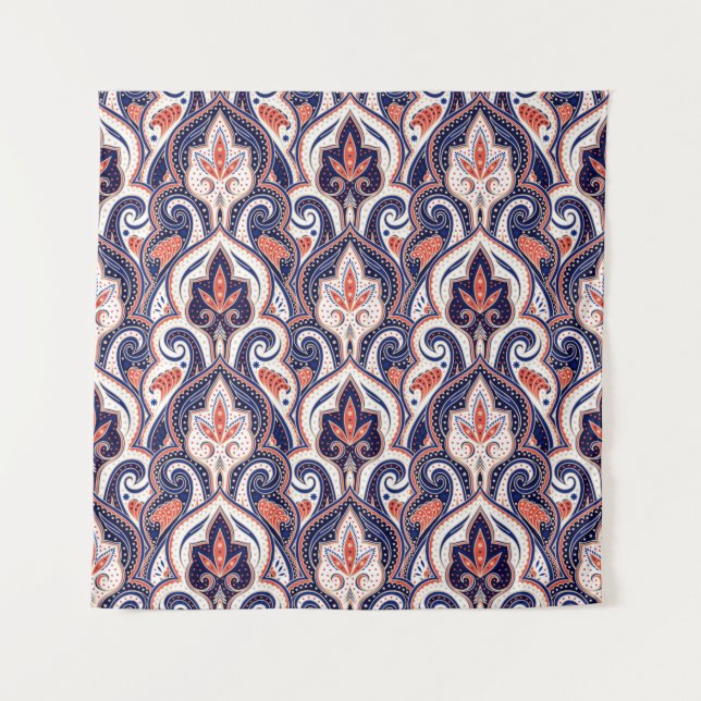 Indian paisley pattern seamless. Persian arabesque Tapestry (Front)
