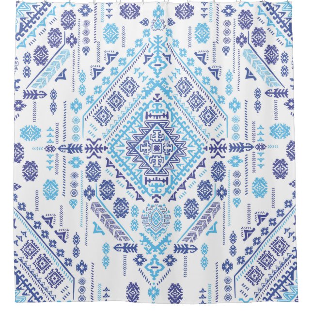 Indian paisley rug, ethnic mandala pattern. (Front)