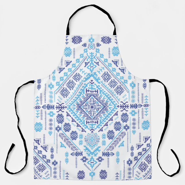 Indian paisley rug, ethnic mandala pattern. apron (Front)