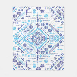 Indian paisley rug, ethnic mandala pattern. fleece blanket