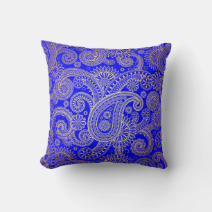 Indian Paisley Throw Pillow