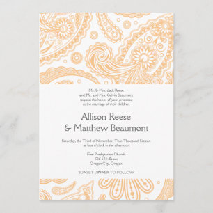 Indian Paisley Wedding Invitation