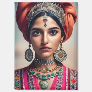 Indian Pakistani girl in traditional dress Magnet