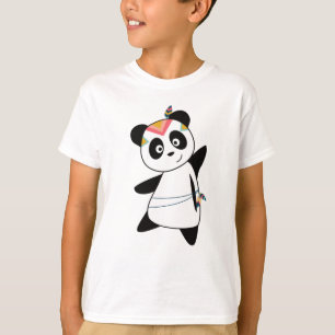 Indian Panda Bear Fashing Teddy Feather Cute T-Shirt