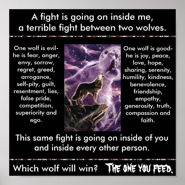 Indian Parable: Two Wolves Poster (Front)