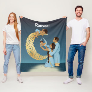 Indian parents being blessed with a baby  fleece blanket