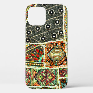 Indian patchwork carpet in Rajasthan, Asia iPhone 12 Case