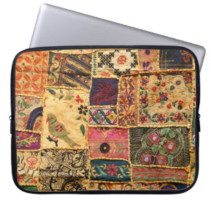Indian Patchwork: Hampi Market Cloth. Laptop Sleeve