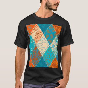 Indian patchwork seamless vintage design. T-Shirt