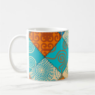 Indian patchwork: vintage seamless pattern. coffee mug