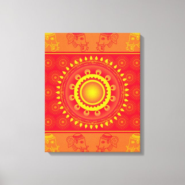 Indian pattern canvas print (Front)