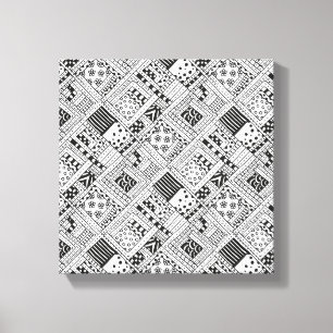 Indian Pattern Doodle 6 Canvas Print