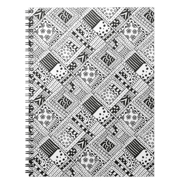 Indian Pattern Doodle Notebook (Front)