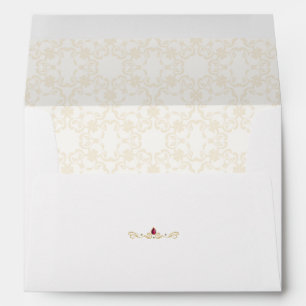 Indian Pattern Lined Wedding Invitation Envelope